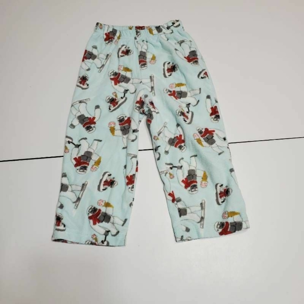 Cat & Jack Unisex Pajama Pants Blue Snowman Flame Resistant Fleece 18 Months